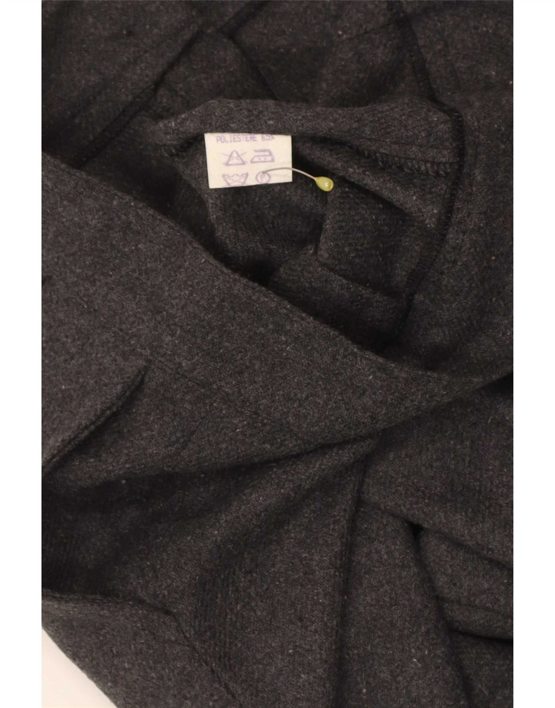 Pantaloncini casual a vita alta da donna vintage grandi W28 poliestere grigio