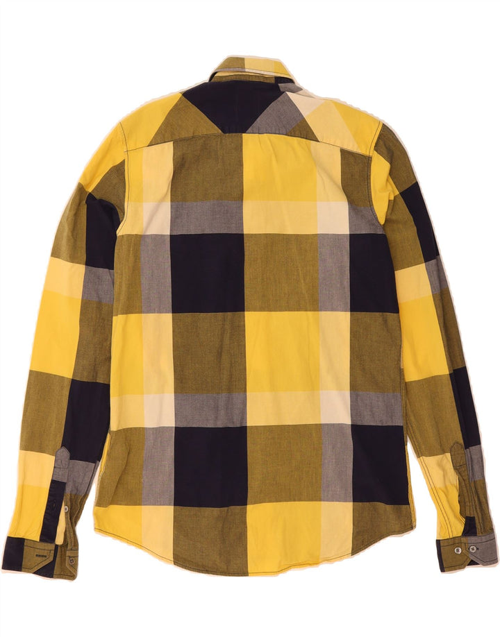 LACOSTE Mens Shirt Size 40 Medium Yellow Check Cotton Vintage Lacoste and Second-Hand Lacoste from Messina Hembry 