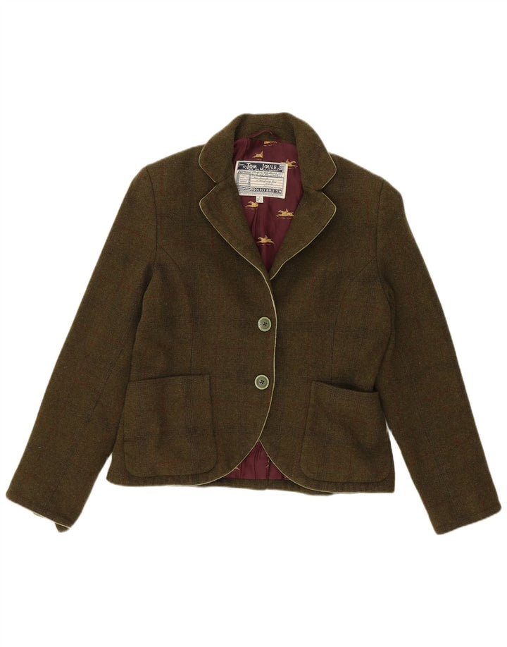 Giacca blazer da donna a 2 bottoni Joules UK 10 piccola lana verde