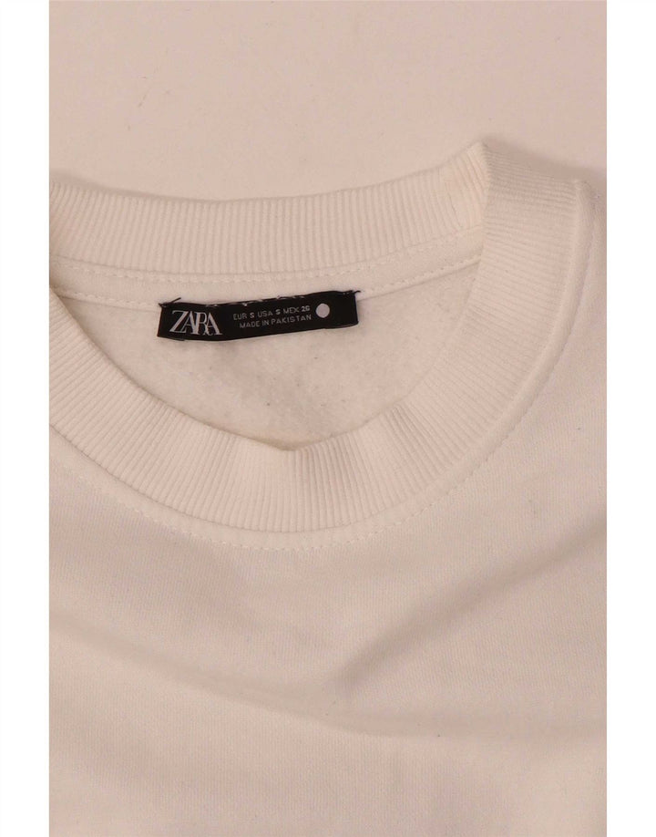 Felpa Zara Donna Maglione UK 10 Small Bianca