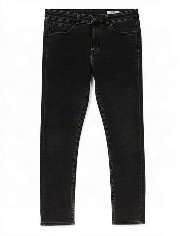 Jeans slim da donna Marks & Spencer UK 12 medio W30 L28 cotone nero