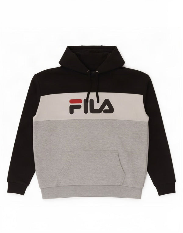 Felpa con cappuccio grafica da donna Fila UK 14 Medium multicolore Colourblock
