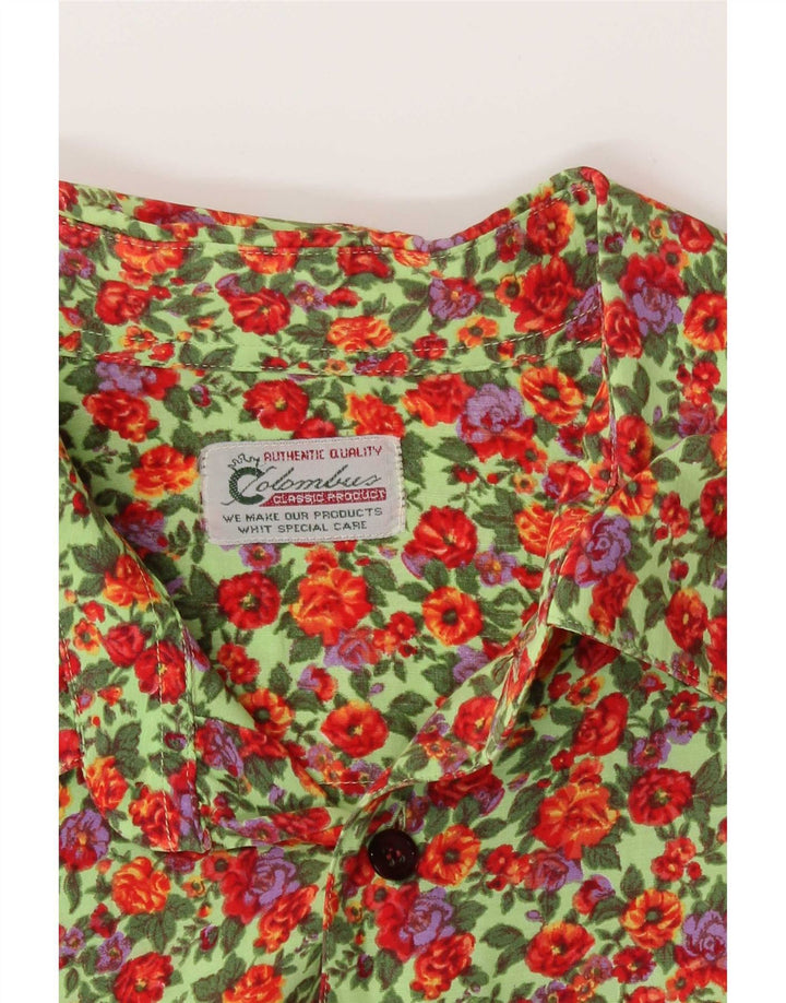 Camicia da uomo Columbus grande floreale multicolore