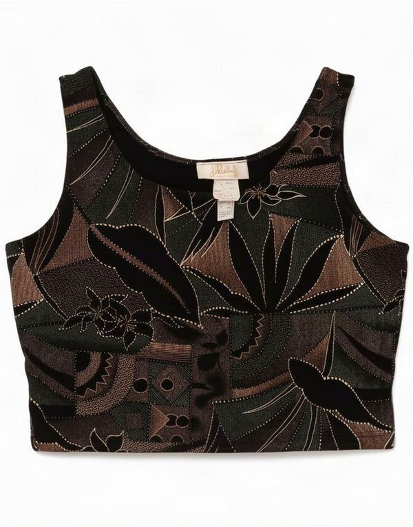 J.Ribkoff Top corto da donna con motivo astratto UK 16 Large Multicolor