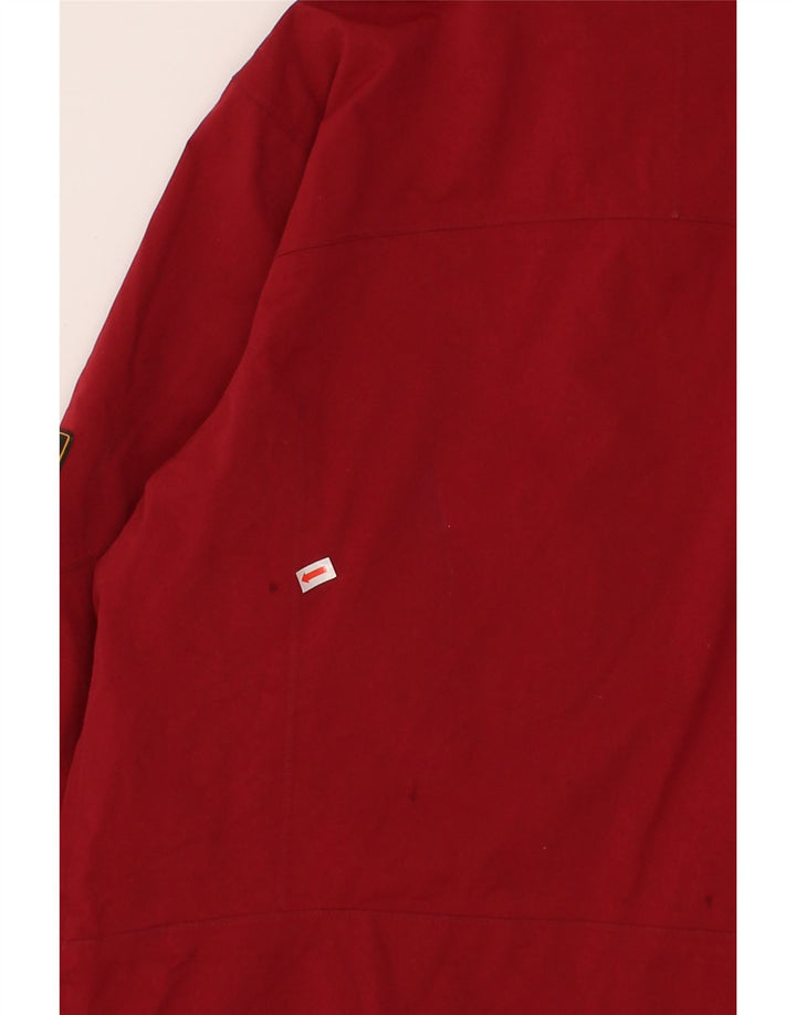 JACK WOLFSKIN Womens Rain Jacket UK 14/16 Large Red Polyamide Vintage Jack Wolfskin and Second-Hand Jack Wolfskin from Messina Hembry 