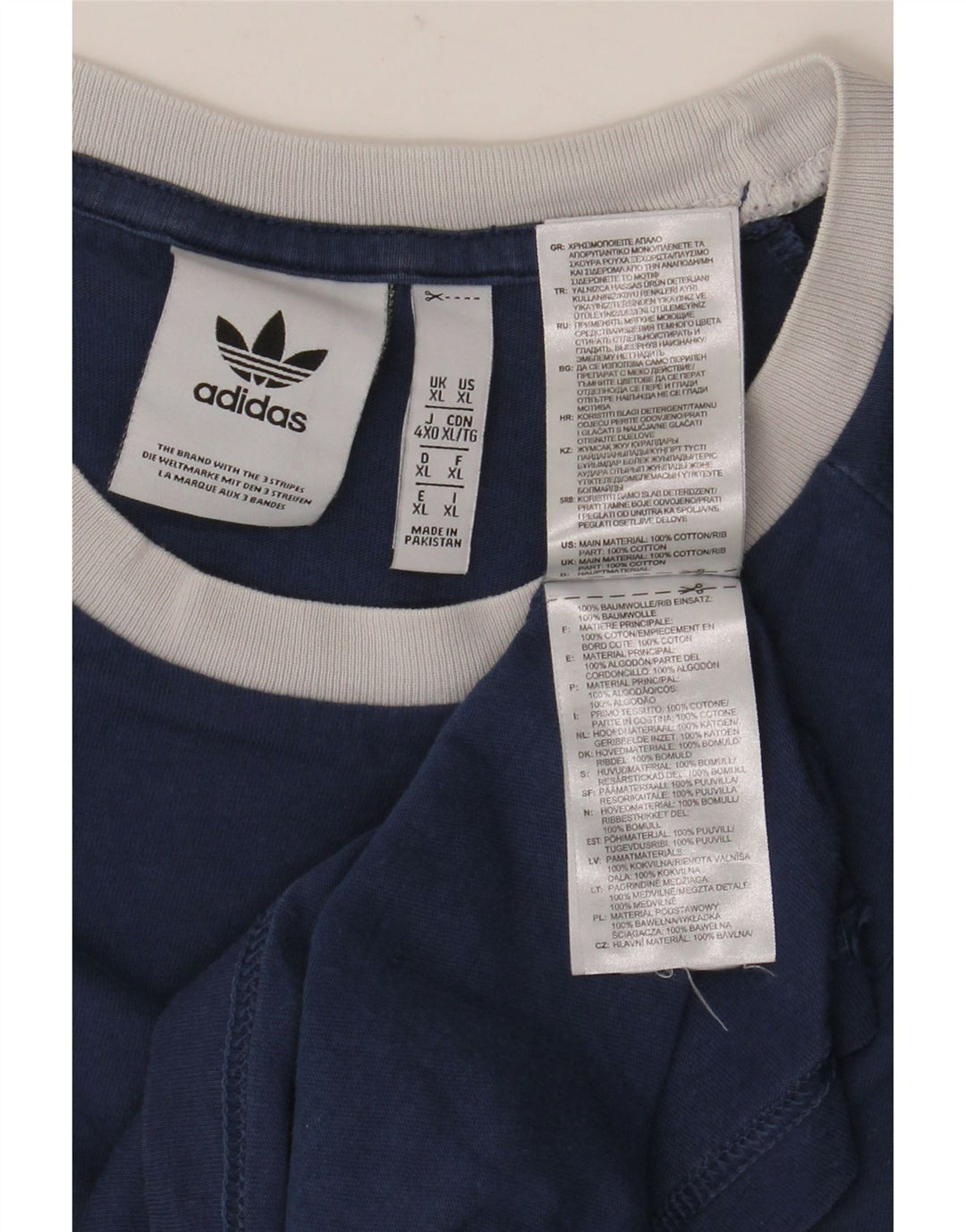 Maglietta ADIDAS da uomo Top XL in cotone blu