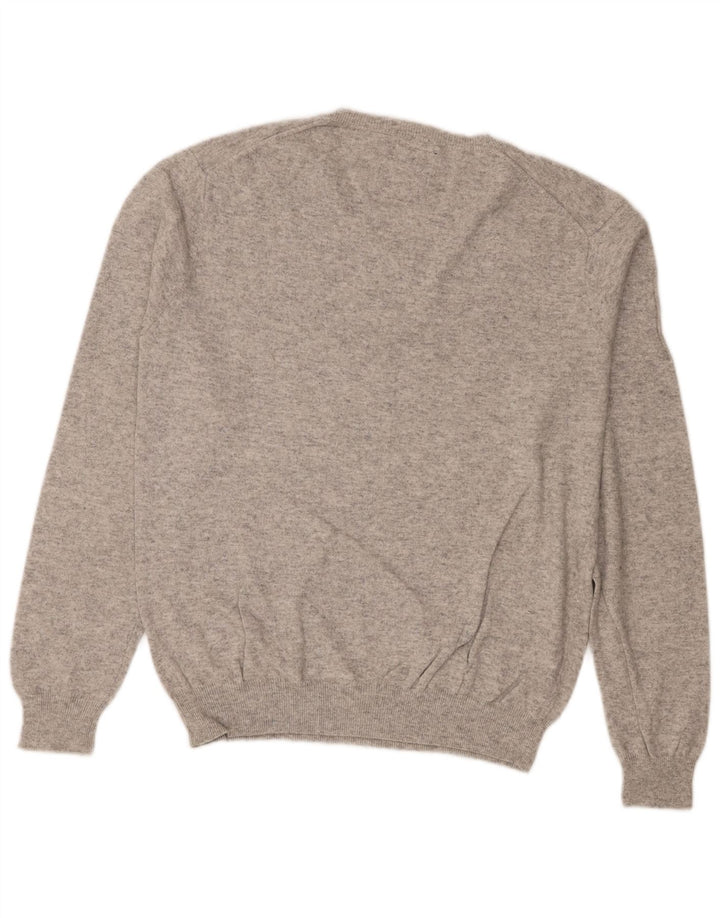 Maglione da uomo con scollo a V Sun68 grande cotone grigio