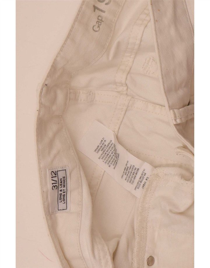 Jeans Bootcut da donna Gap US 12 Large W31 L31 Cotone bianco