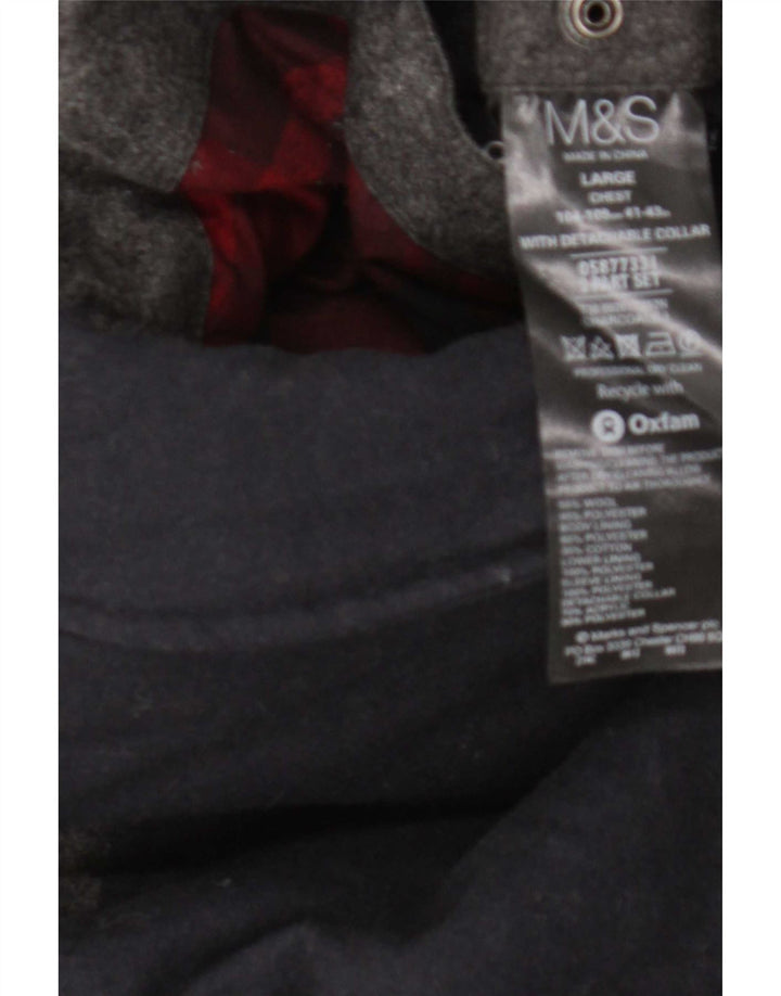 Giacca imbottita da uomo Marks & Spencer UK 41 Large Grey Colourblock Wool