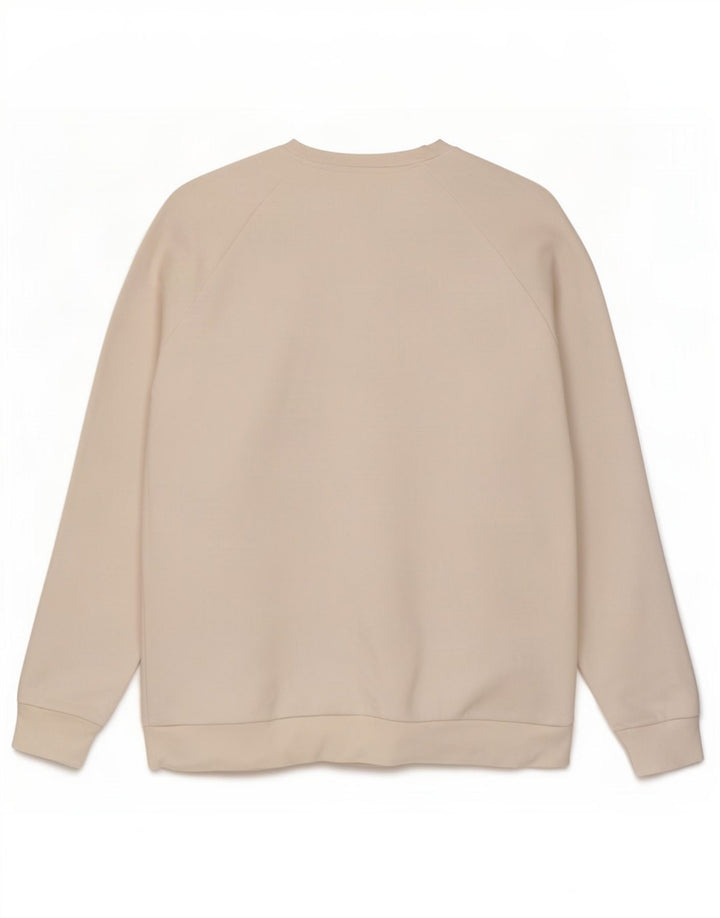 Felpa Adidas Uomo Maglione Grande Cotone Bianco