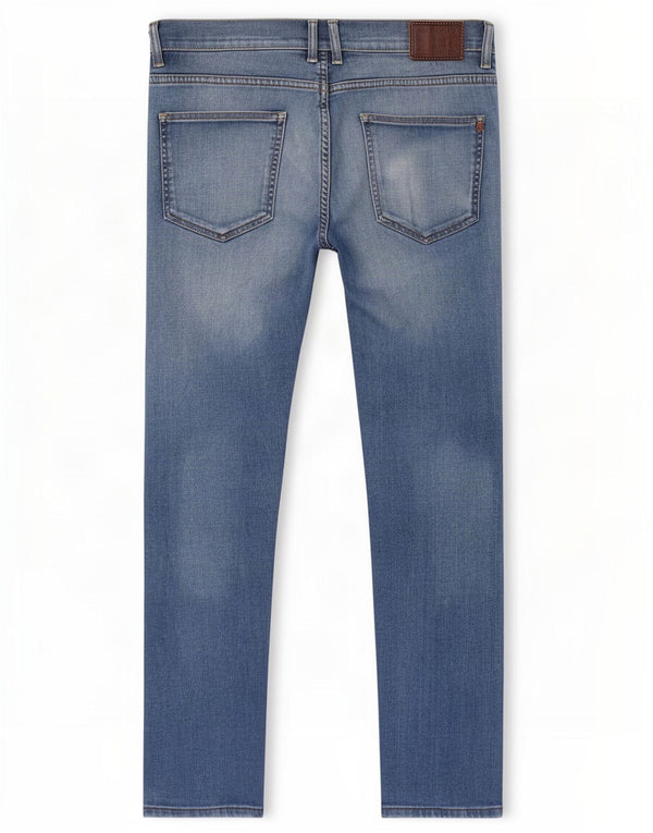 Jeans slim invecchiati da uomo Zara EU 46 XL W36 L32 cotone blu