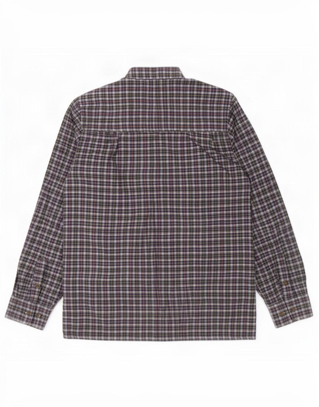Camicia vintage da uomo in flanella taglia 39/40 in cotone a quadri blu medio