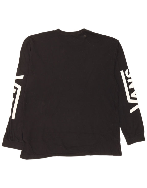 Maglietta grafica da uomo Vans a maniche lunghe XL in cotone nero
