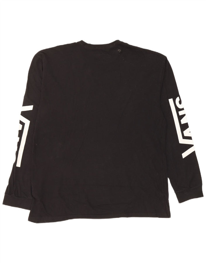 Maglietta grafica da uomo Vans a maniche lunghe XL in cotone nero