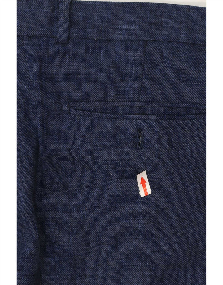 Pantaloni da abito su misura da uomo Marks & Spencer W40 L29 Blu classico