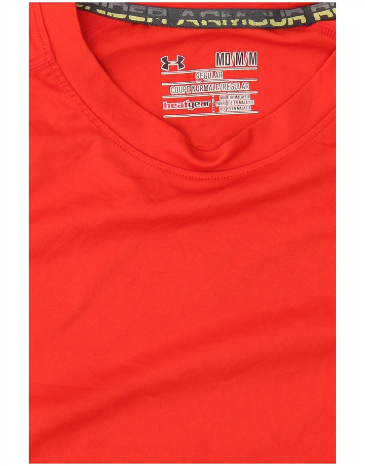 Maglietta Under Armour da uomo Heat Gear Top in poliestere rosso medio
