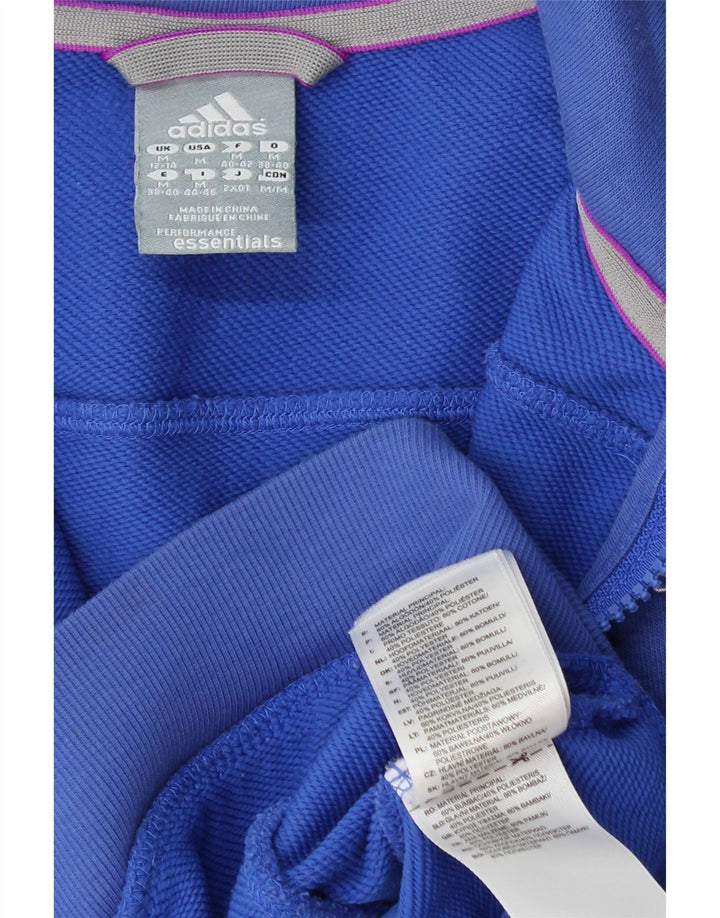 Giacca da tuta da donna Climalite ADIDAS UK 12/14 Cotone blu medio