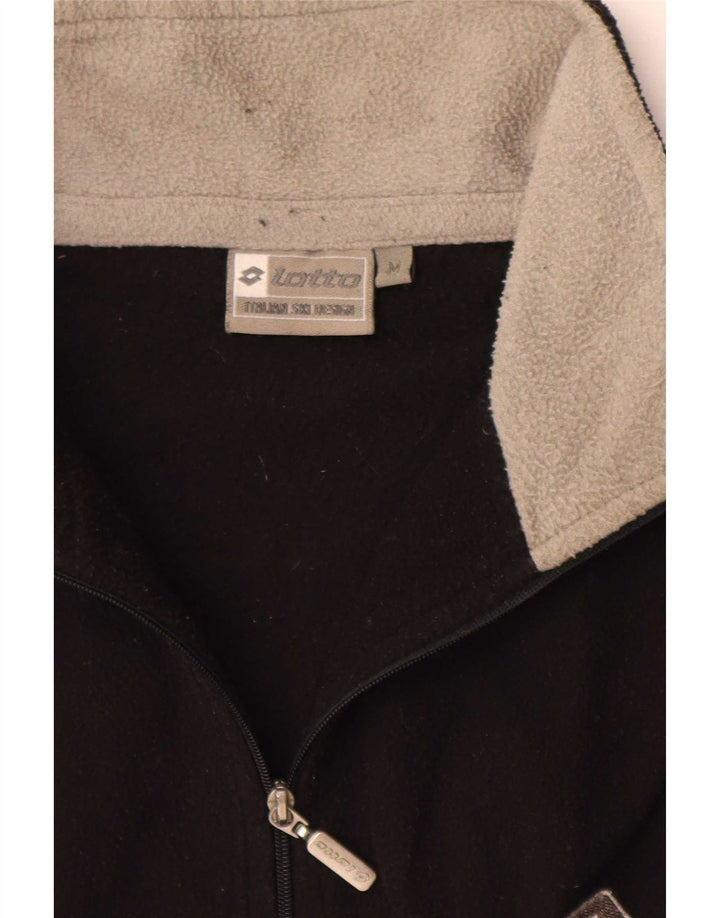 Maglione in pile da uomo Lotto con zip e collo medio nero