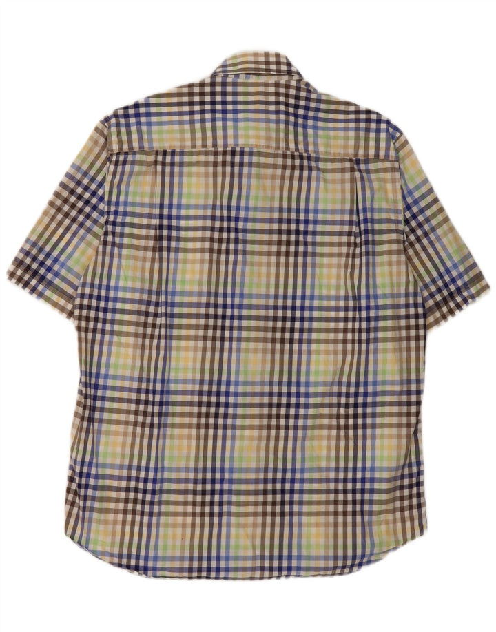 Paul & Shark Camicia a maniche corte da uomo di grandi dimensioni in cotone a quadri multicolore
