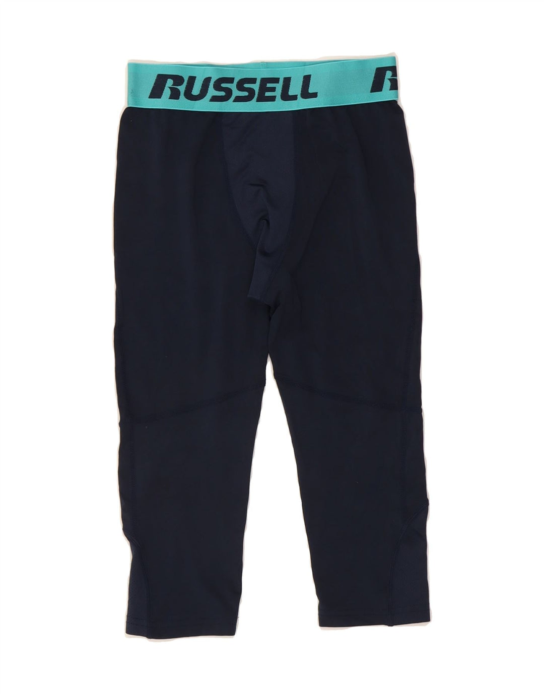 RUSSELL ATHLETIC Boys Graphic Leggings 10-11 Years Large Navy Blue Vintage Russell Athletic and Second-Hand Russell Athletic from Messina Hembry 