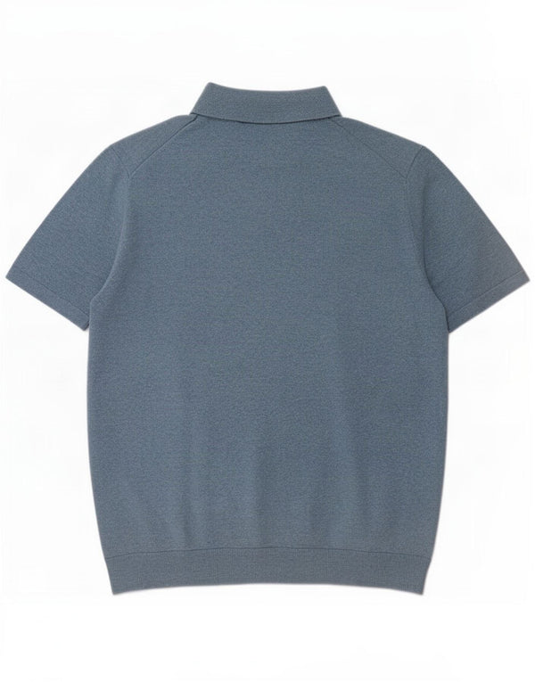 Polo da uomo Marks & Spencer grande in cotone a righe blu