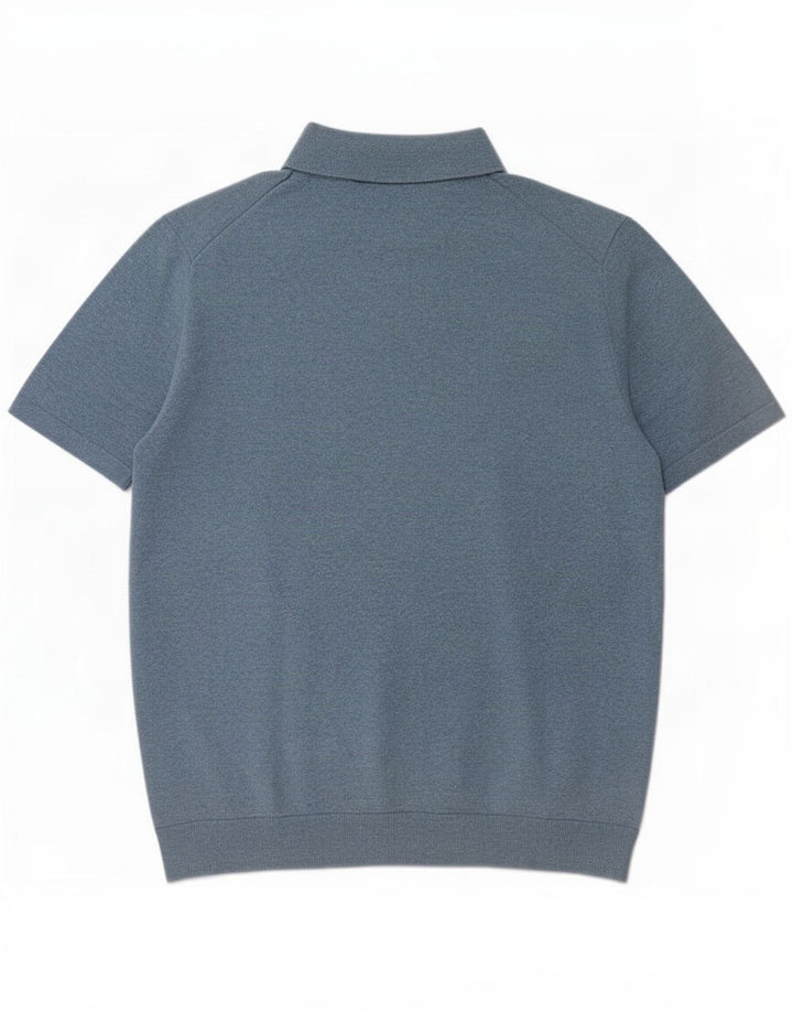 Polo da uomo Marks & Spencer grande in cotone a righe blu