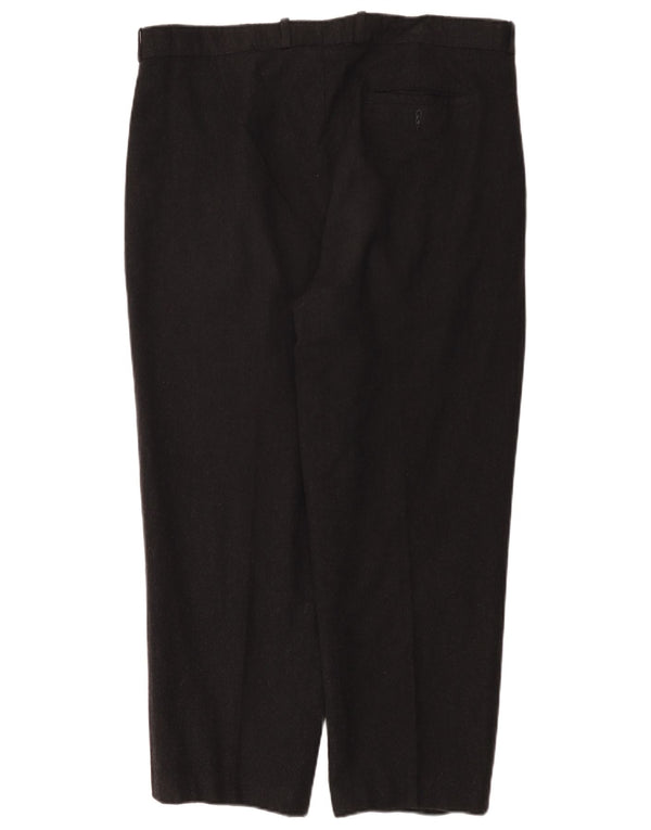 Pantaloni da completo da uomo Lacoste con pegged taglia 52 2XL W42 L26 lana grigia