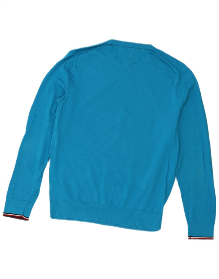 Maglione maglione girocollo da uomo Tommy Hilfiger cotone blu medio