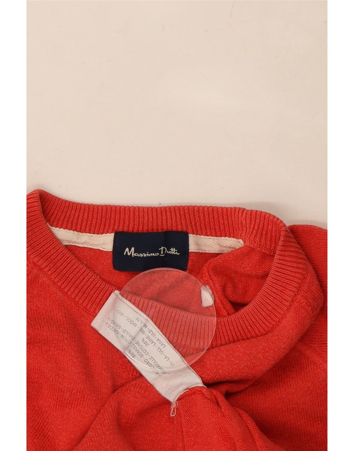 MASSIMO DUTTI Mens Crew Neck Jumper Sweater Large Red Cotton Vintage Massimo Dutti and Second-Hand Massimo Dutti from Messina Hembry 