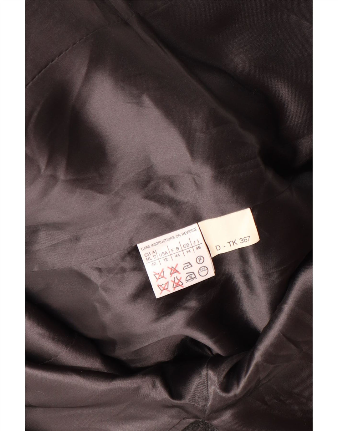 MARELLA Cappotto doppiopetto da donna UK 14 Grande lana vergine grigia