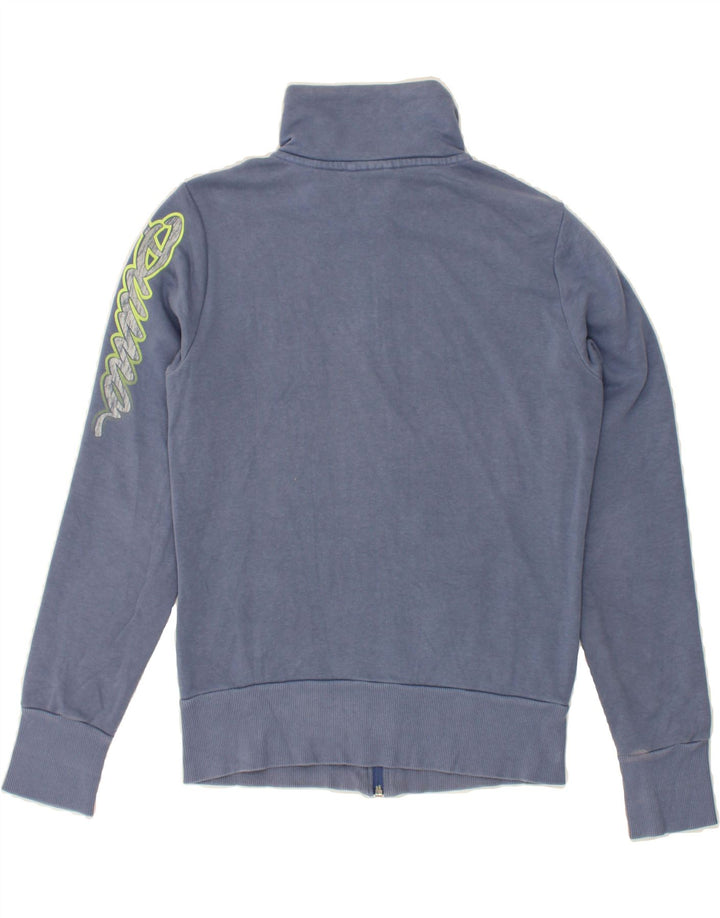 PUMA Womens Graphic Tracksuit Top Jacket UK 10 Small Blue Cotton Vintage Puma and Second-Hand Puma from Messina Hembry 