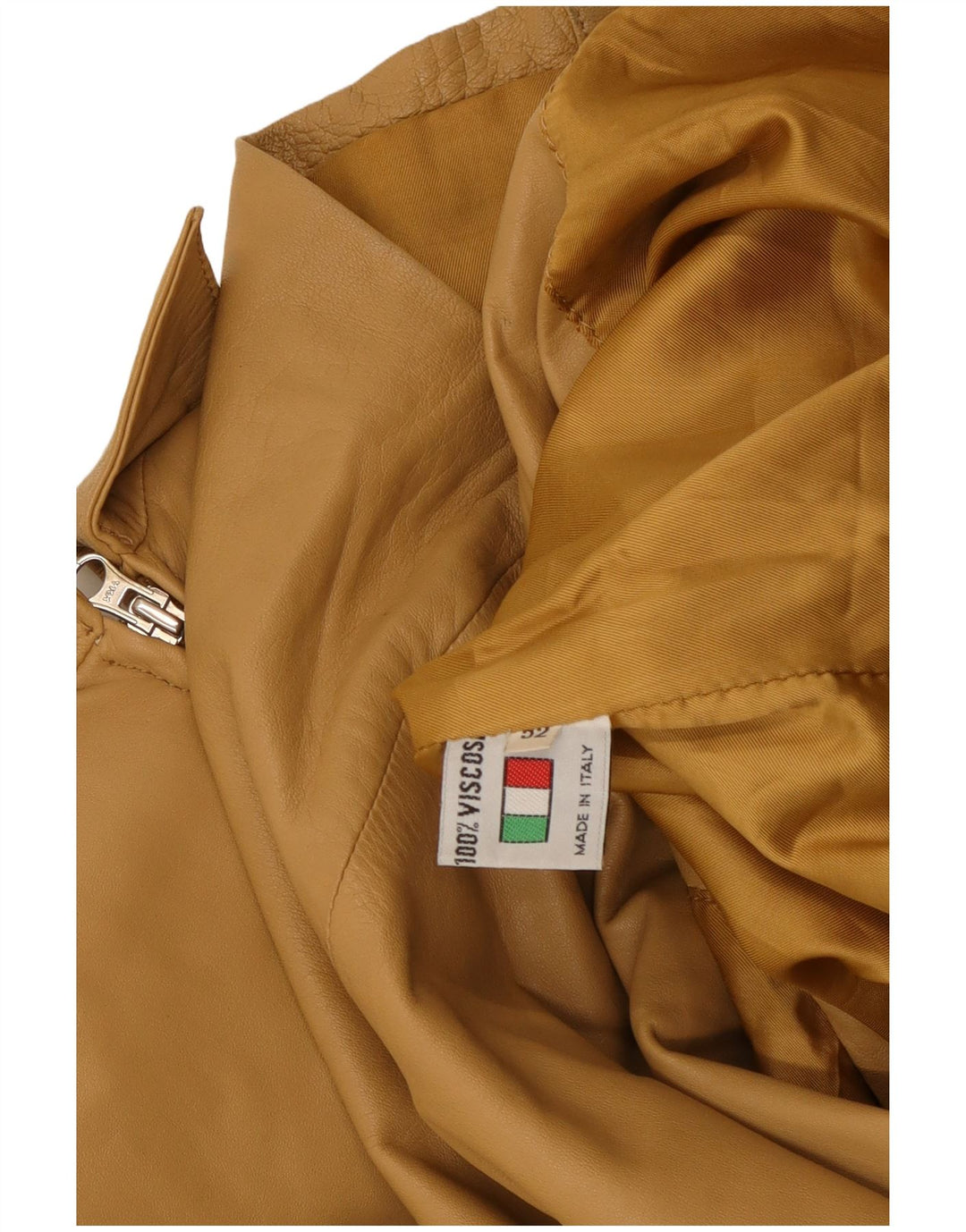Giacca in Pelle Donna VINTAGE IT 52 2XL Pelle Beige