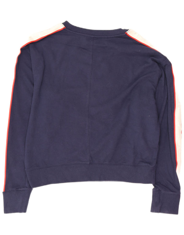 Felpa corta da donna Champion UK 14 Large Blu Navy Colourblock