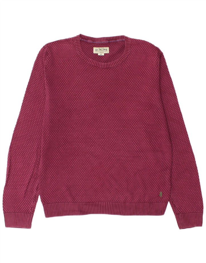 Maglione maglione girocollo da uomo Marlboro Classics grande bordeaux