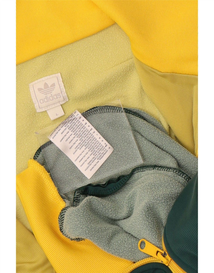 Adidas Giacca da uomo con grafica grafica Giacca grande in poliammide color block giallo
