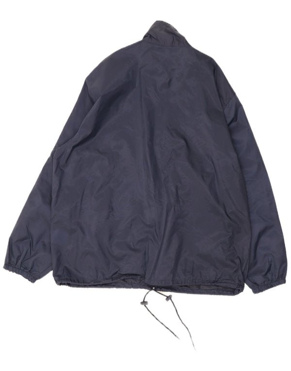 Giacca antipioggia da uomo Lotto UK 38 nylon color block blu navy medio