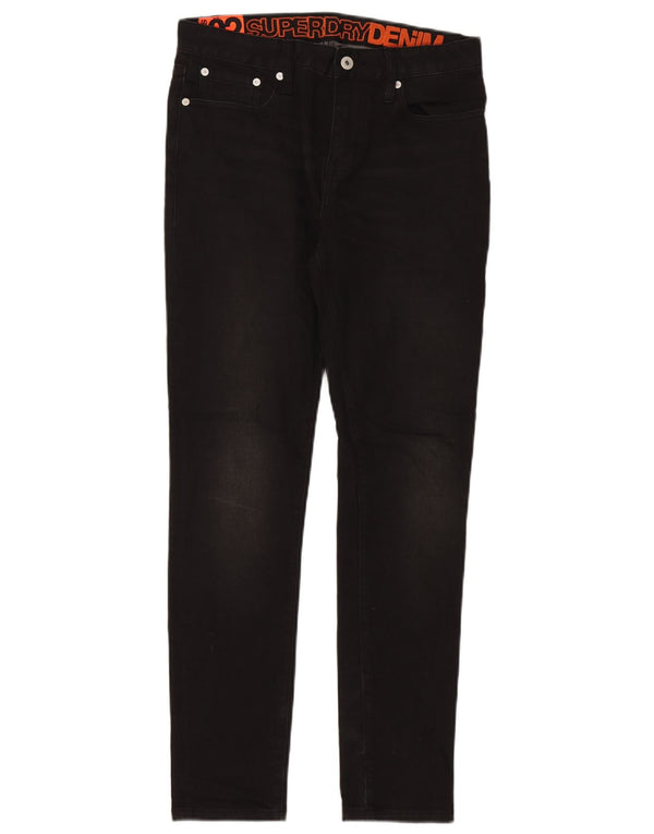Jeans skinny invecchiati da uomo Superdry W30 L32 cotone nero