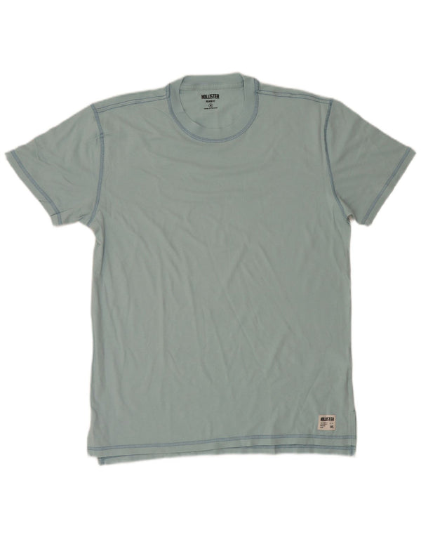 T-shirt Hollister da uomo in cotone blu medio