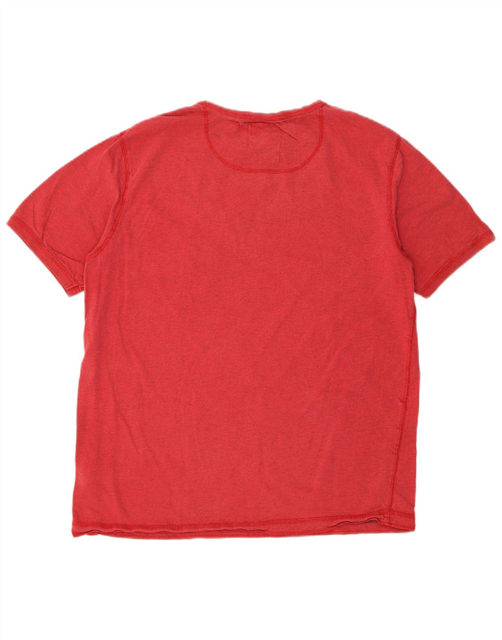 FAT FACE T-shirt da uomo Top grande in cotone rosso