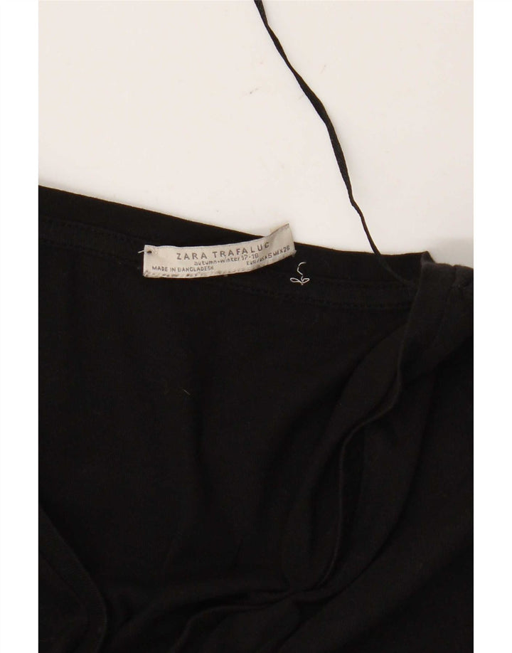 Top Zara Trafaluc da donna oversize manica 3/4 UK 10 piccolo nero