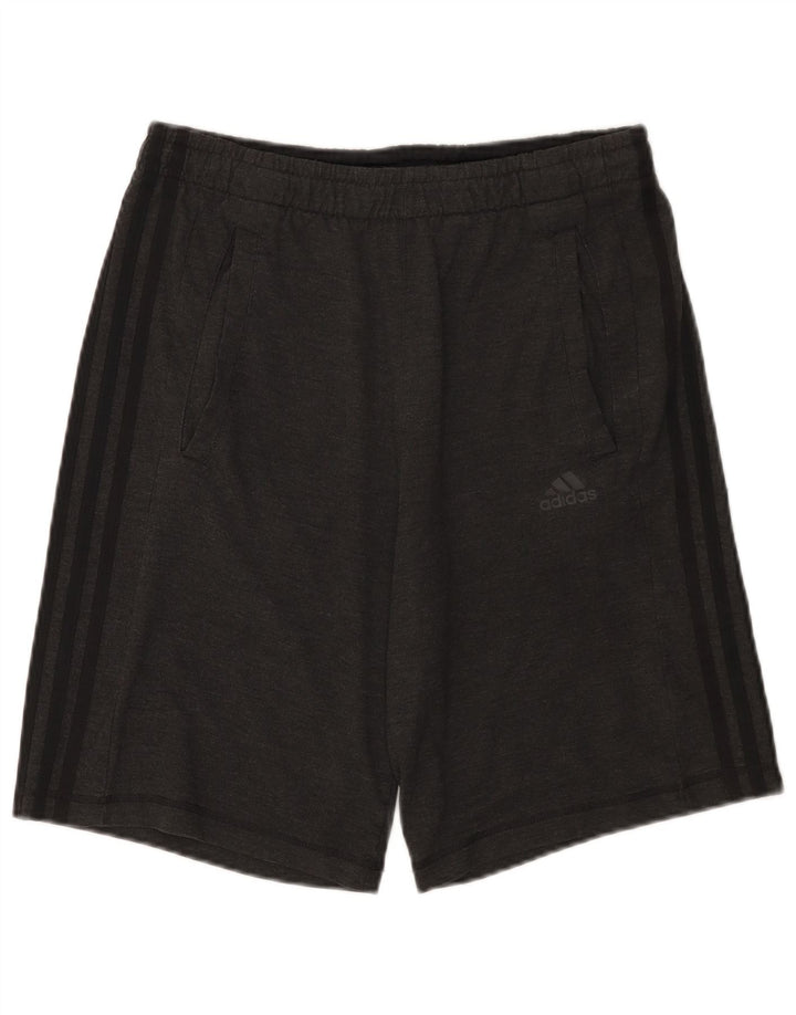 Pantaloncini sportivi Adidas Climalite da uomo piccoli in poliestere grigio