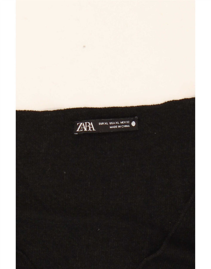 Top Zara da donna a maniche lunghe UK 18 XL Nero