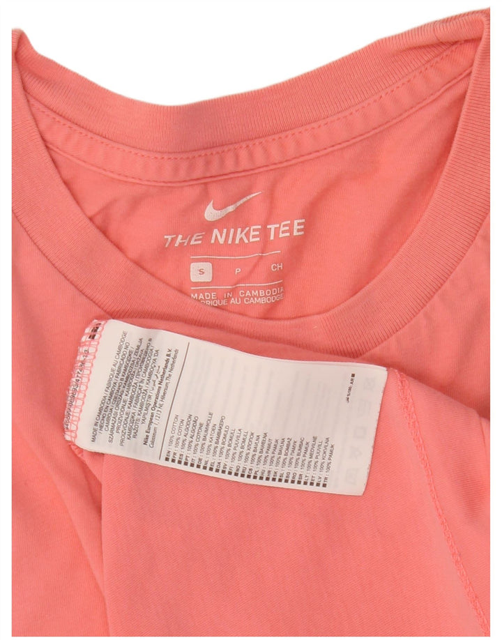 T-shirt grafica da uomo NIKE Top Small in cotone rosa