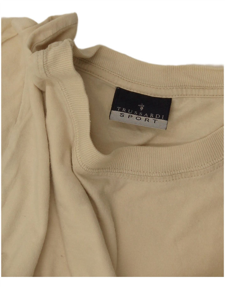 T-Shirt Uomo Trussardi Top Cotone Beige Medio