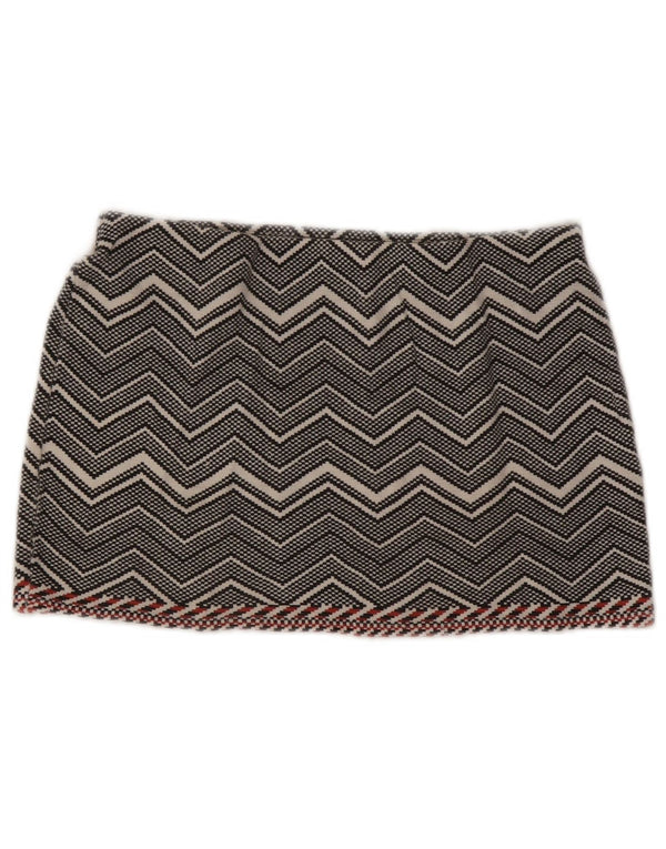 Minigonna Trafaluc da donna Zara media W28 Chevron grigio