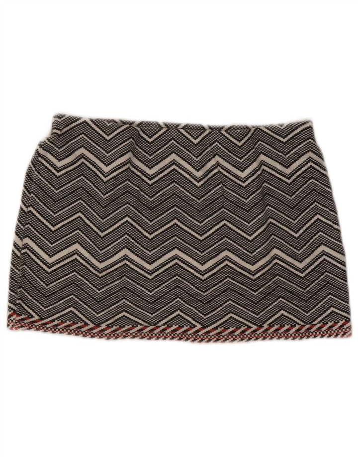 Minigonna Trafaluc da donna Zara media W28 Chevron grigio