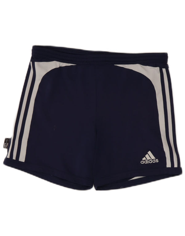 Pantaloncini sportivi Adidas Climalite da uomo piccoli in poliestere color block blu navy