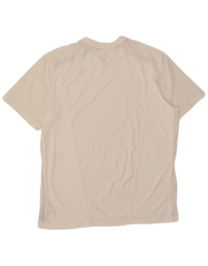T-shirt da uomo Nike Dri Fit Top XL poliestere bianco