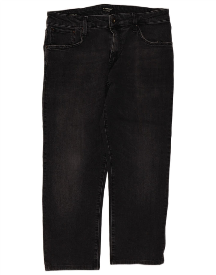 Jeans corti da uomo Superdry W34 L24 cotone nero