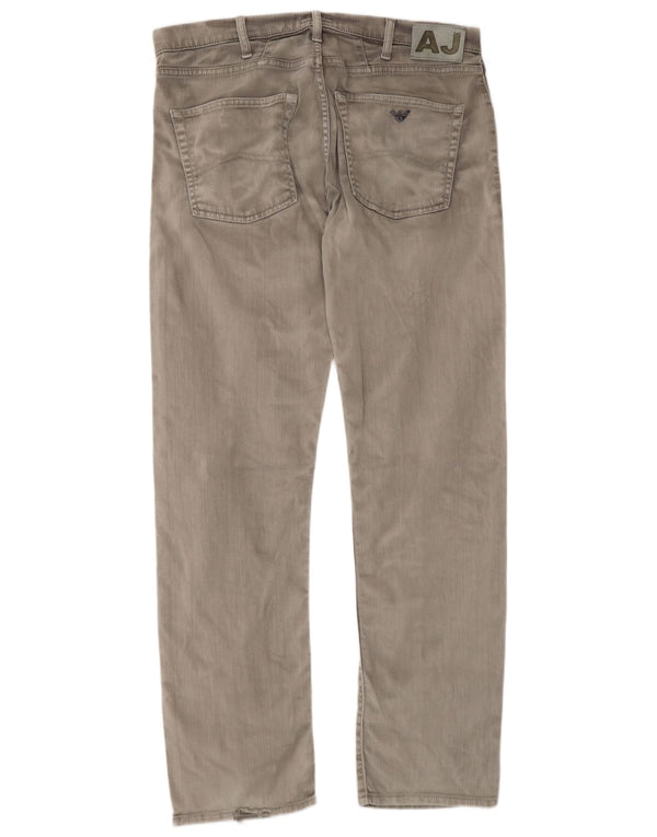 Jeans dritti da uomo Armani W36 L35 cotone grigio